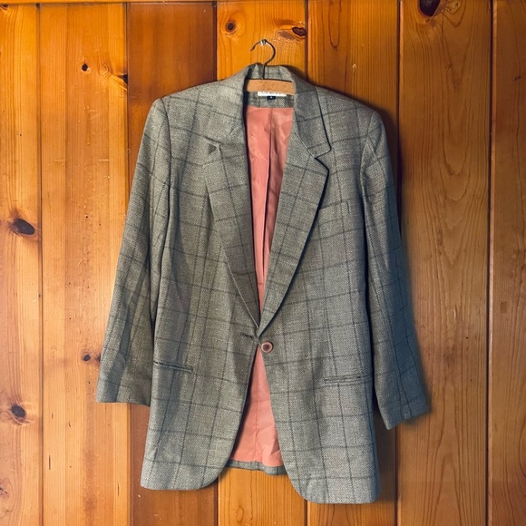 Vintage Jackets & Blazers - Vintage Tweed Fitted Blazer size Small/Medium!